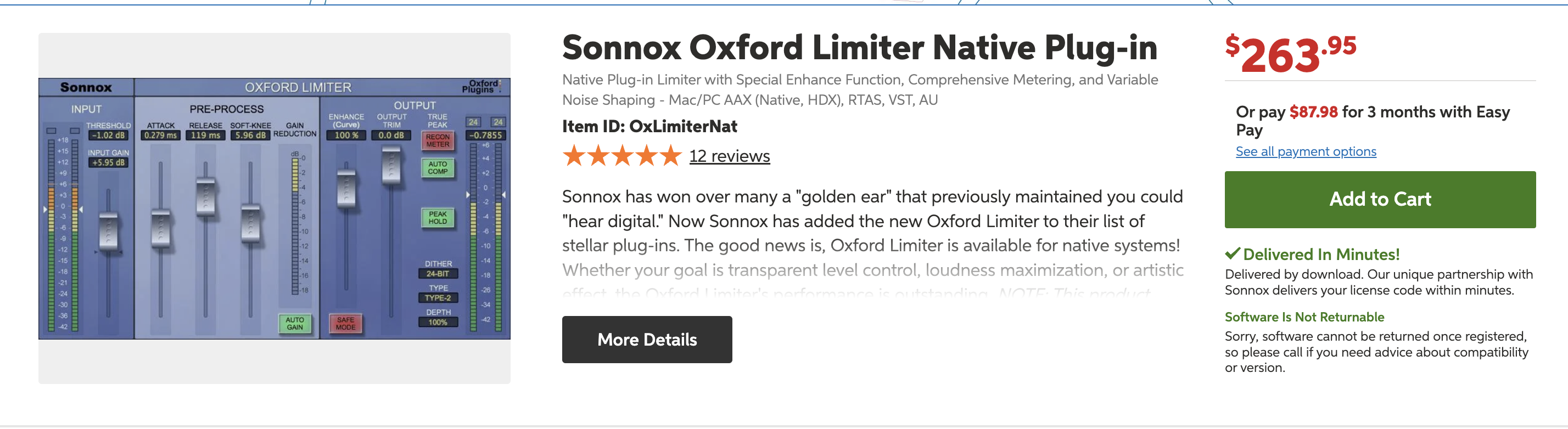 Sonnox Oxford Limiter V3